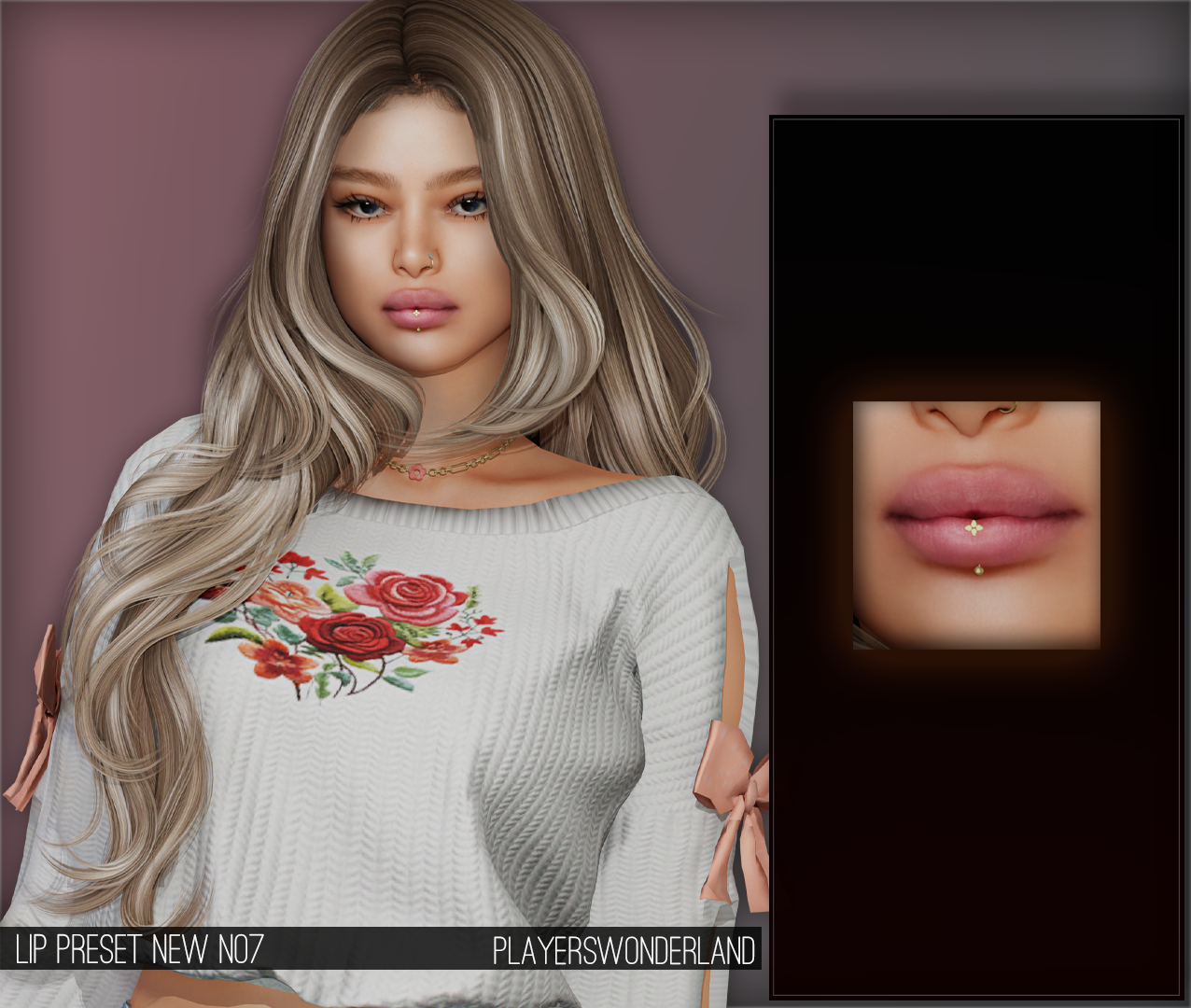 Lip Preset New N07 mod for The Sims 4 