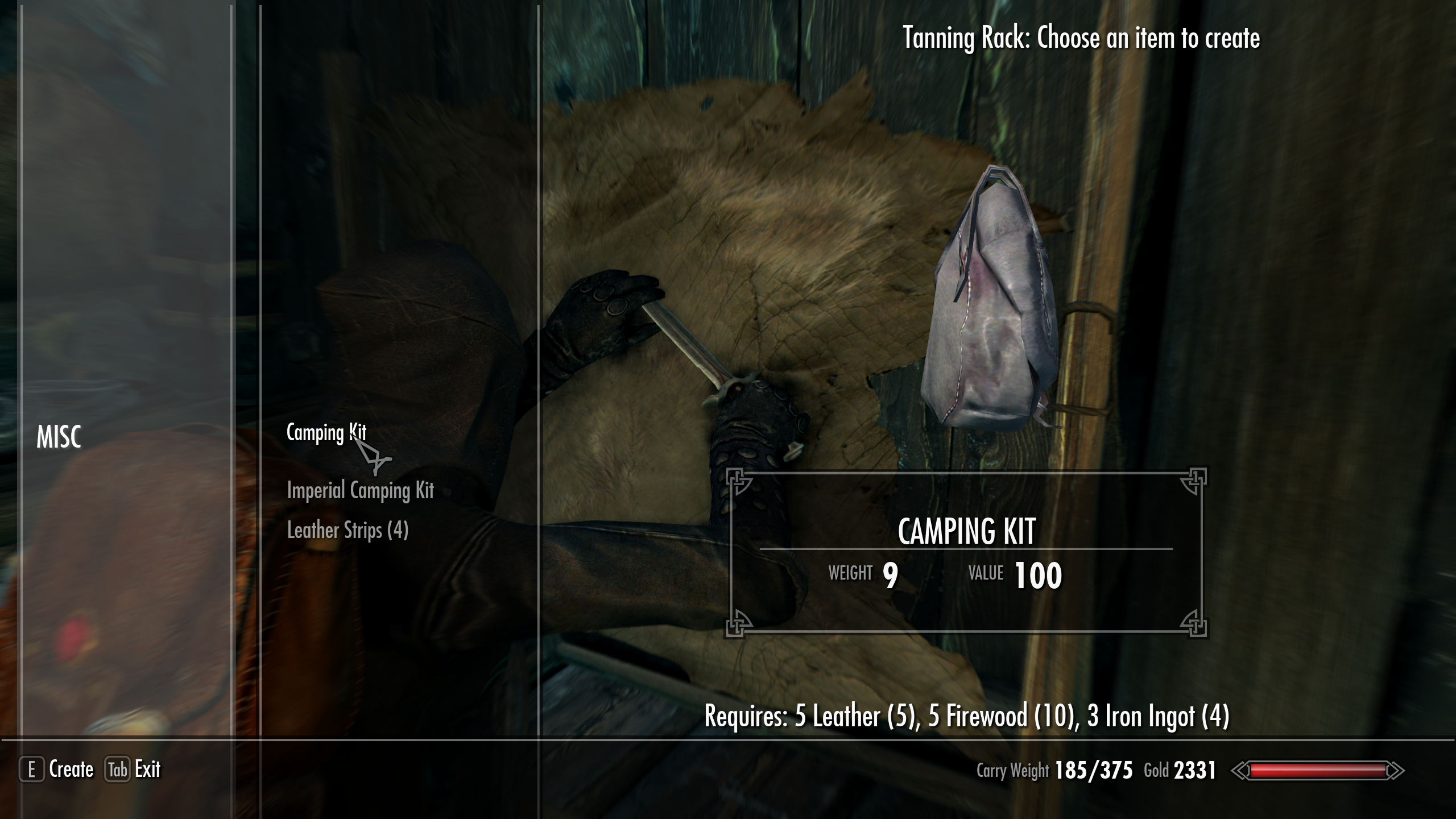 Camping Kit of the Northern Ranger - SSE mod for The Elder Scrolls V: Skyrim Special Edition