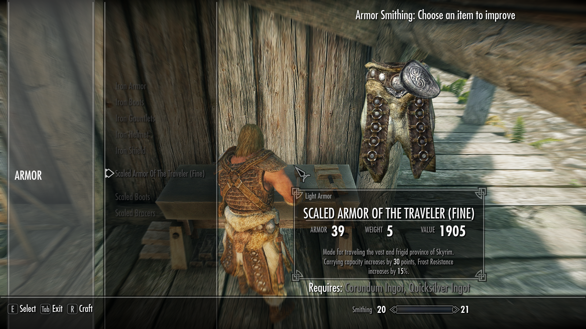 Scaled Armor of the Traveler Fixed mod for The Elder Scrolls V: Skyrim Special Edition