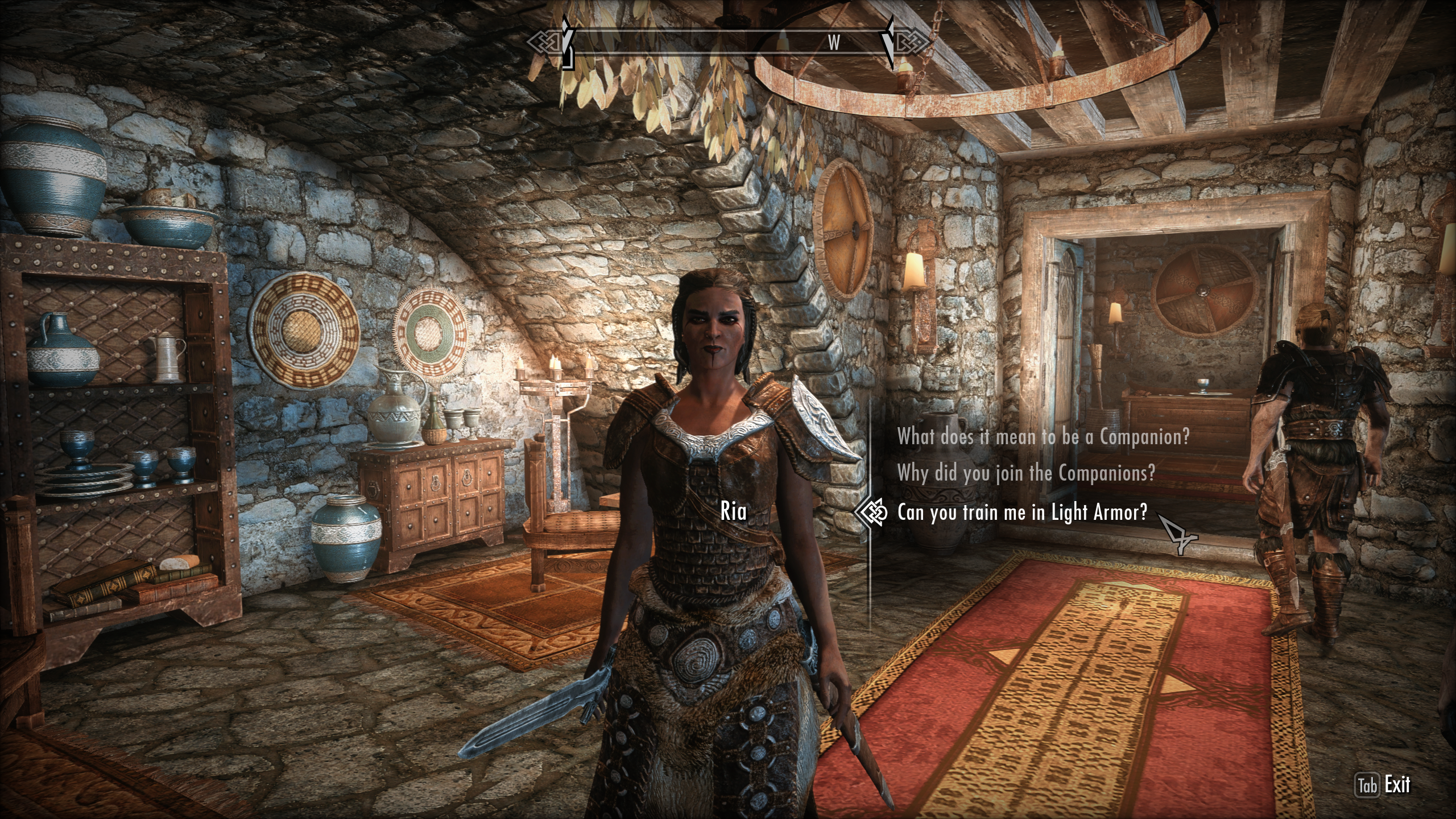 Ria the Trainer mod for The Elder Scrolls V: Skyrim Special Edition