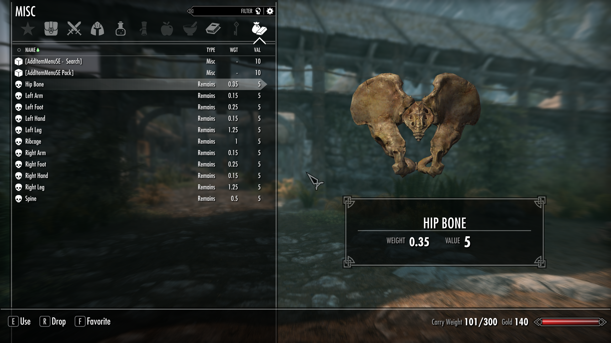 Ordinator - Bone Collector Bone Adjustments - LE mod for Skyrim