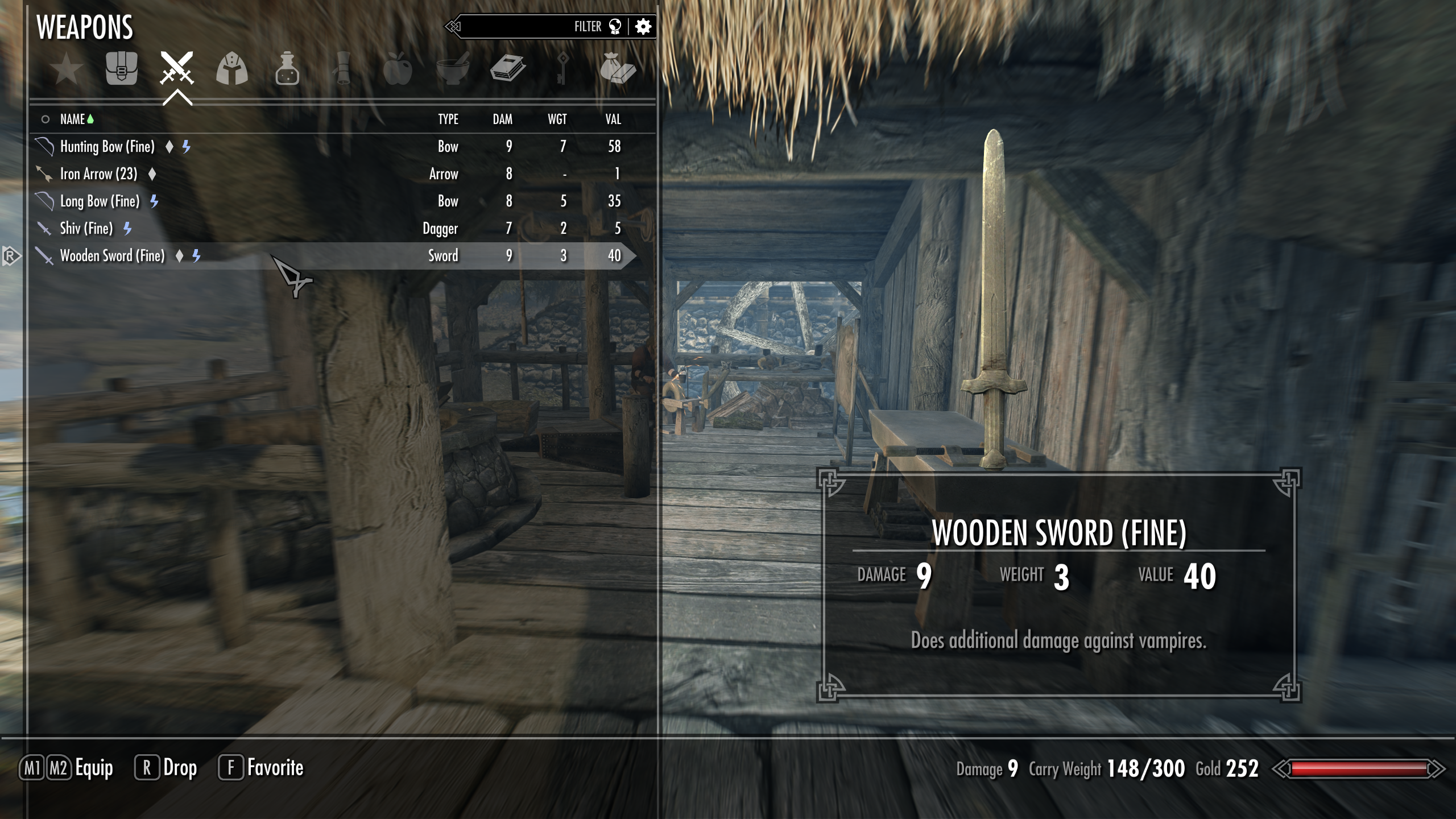 Vampire Killer - Lowly Weapons mod for The Elder Scrolls V: Skyrim Special Edition