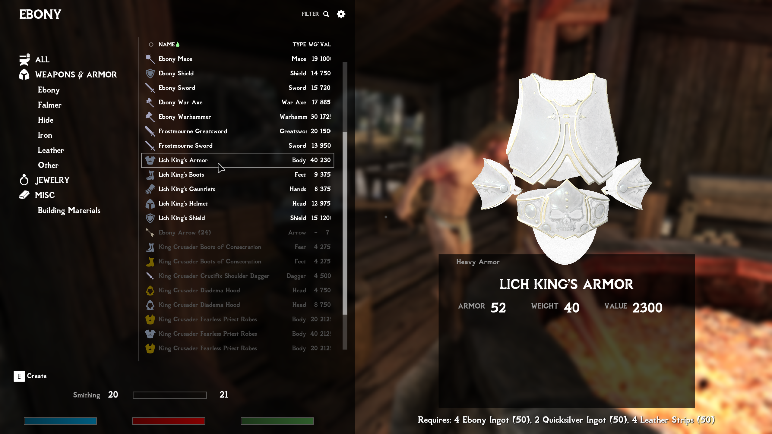 Frostmourne and Lich Kings Armor Revamped mod for The Elder Scrolls V: Skyrim Special Edition