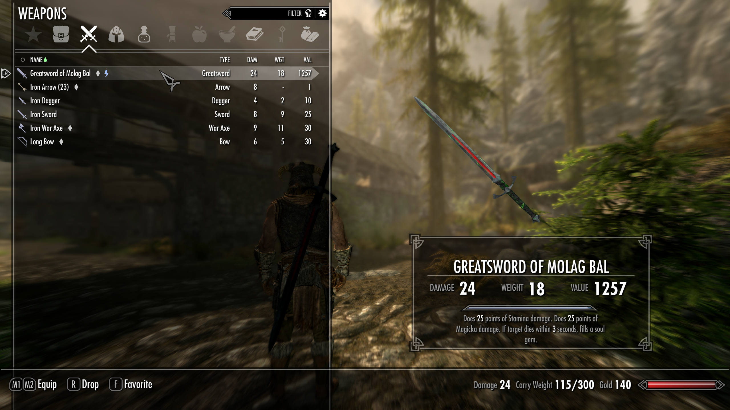 Greatsword of Molag Bal mod for The Elder Scrolls V: Skyrim Special Edition