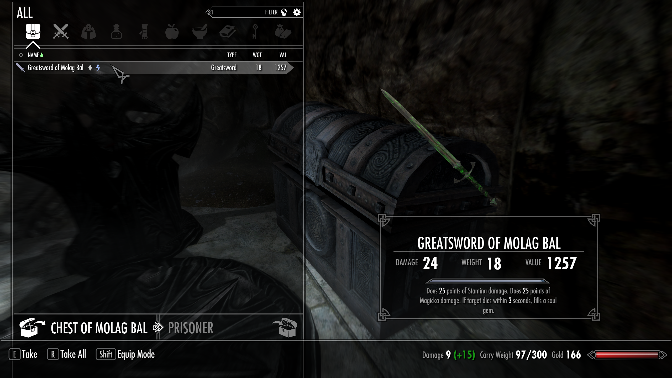 Greatsword of Molag Bal mod for The Elder Scrolls V: Skyrim Special Edition
