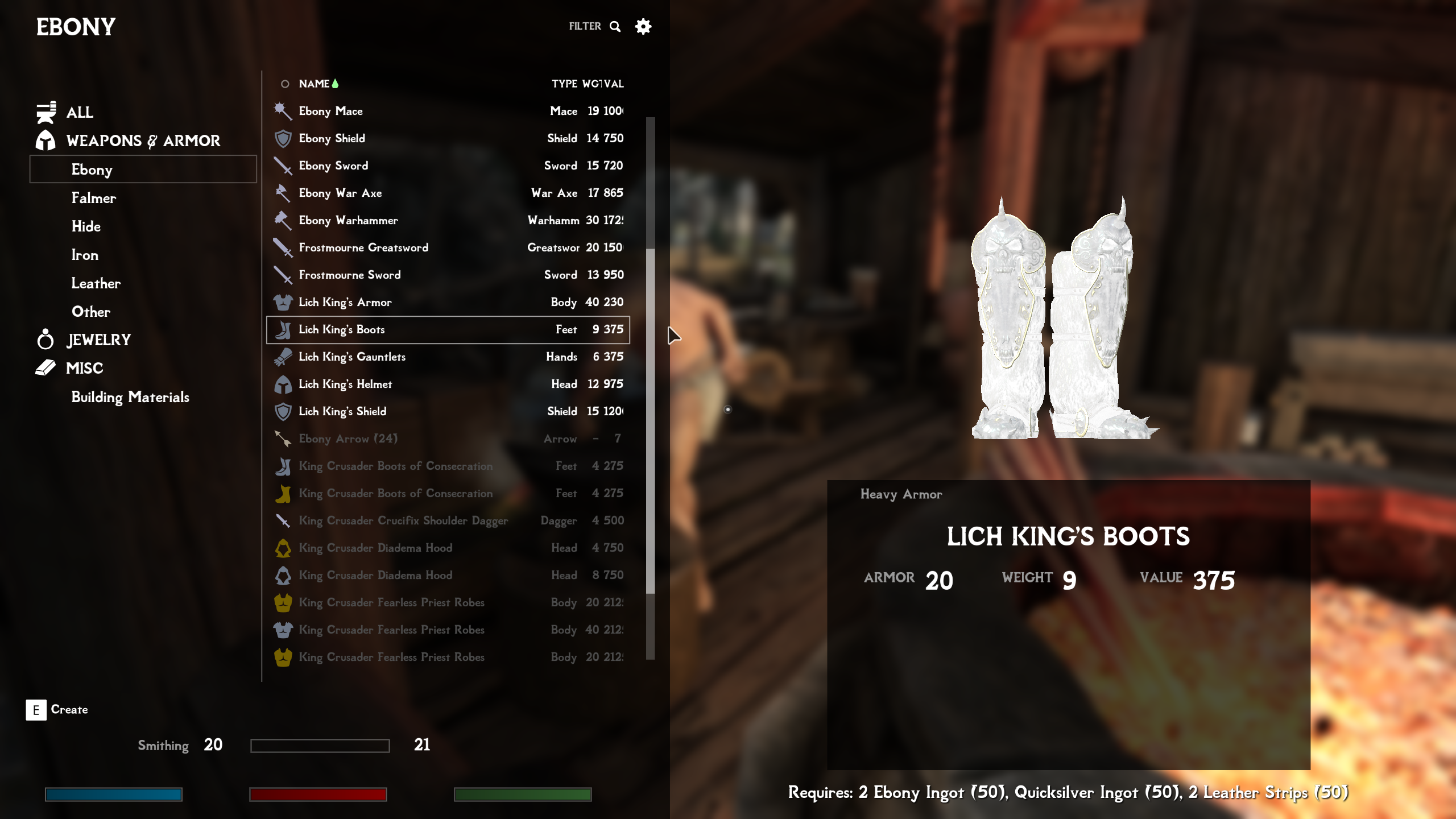 Frostmourne and Lich Kings Armor Revamped mod for The Elder Scrolls V: Skyrim Special Edition