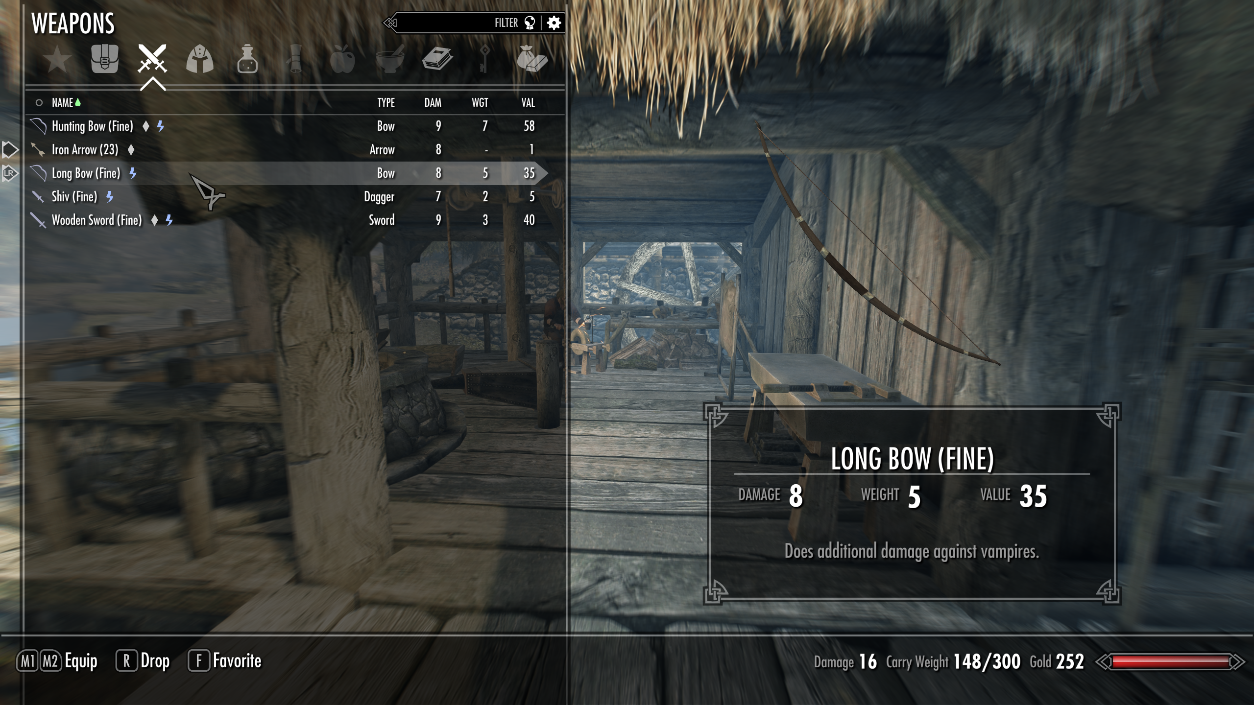 Vampire Killer - Lowly Weapons mod for The Elder Scrolls V: Skyrim Special Edition