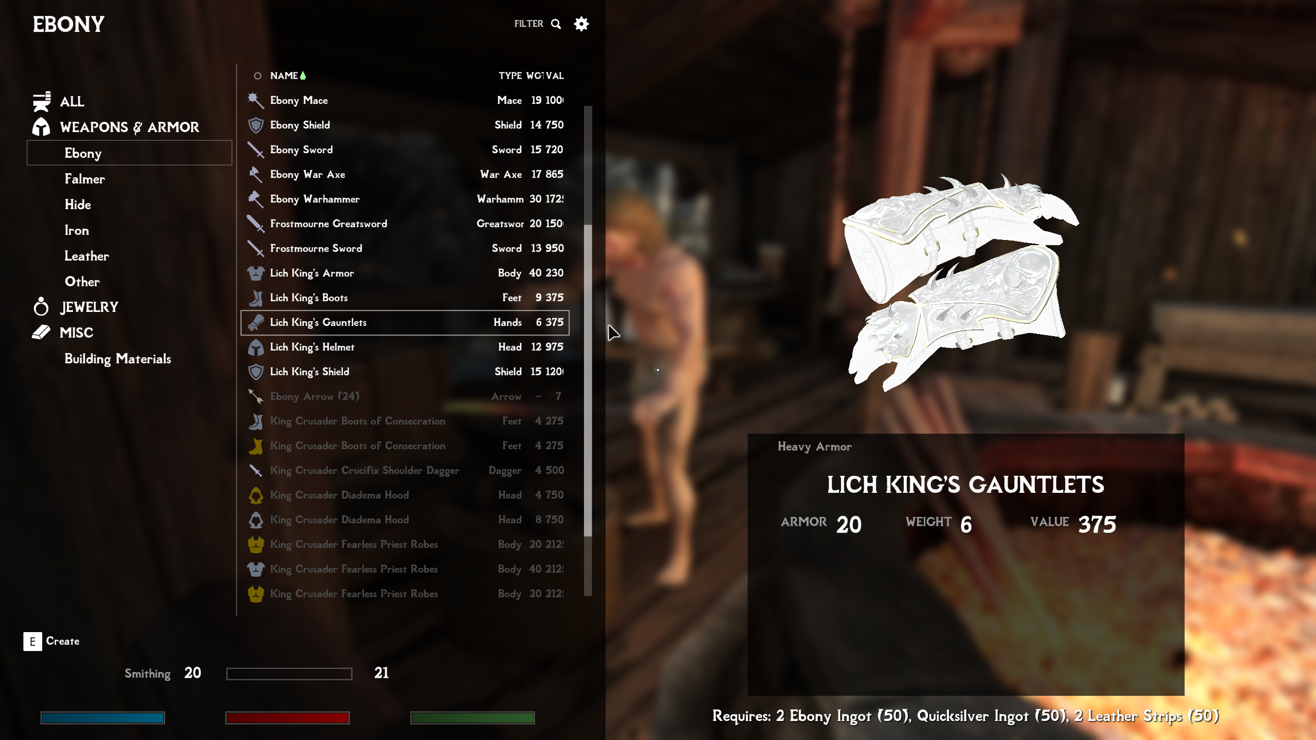 Frostmourne and Lich Kings Armor Revamped mod for The Elder Scrolls V: Skyrim Special Edition
