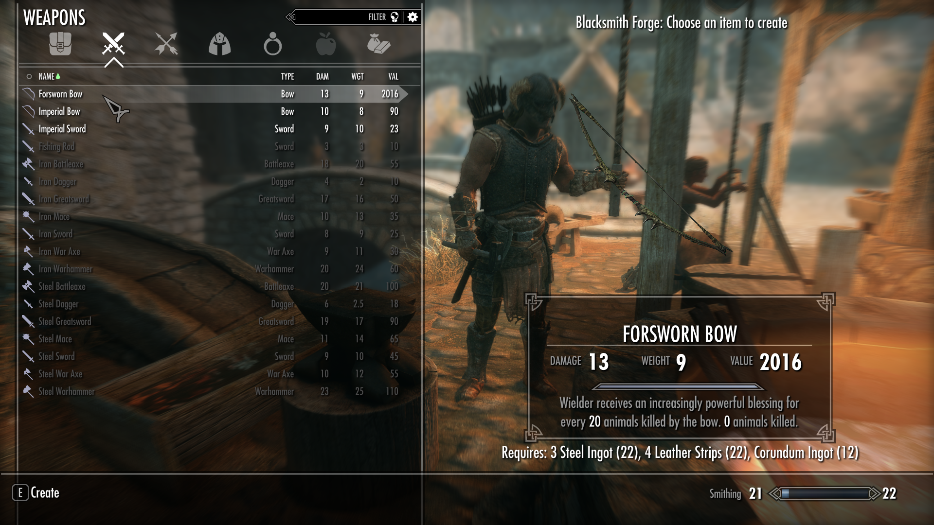 Forsworn Bow of the Stag Prince mod for The Elder Scrolls V: Skyrim Special Edition