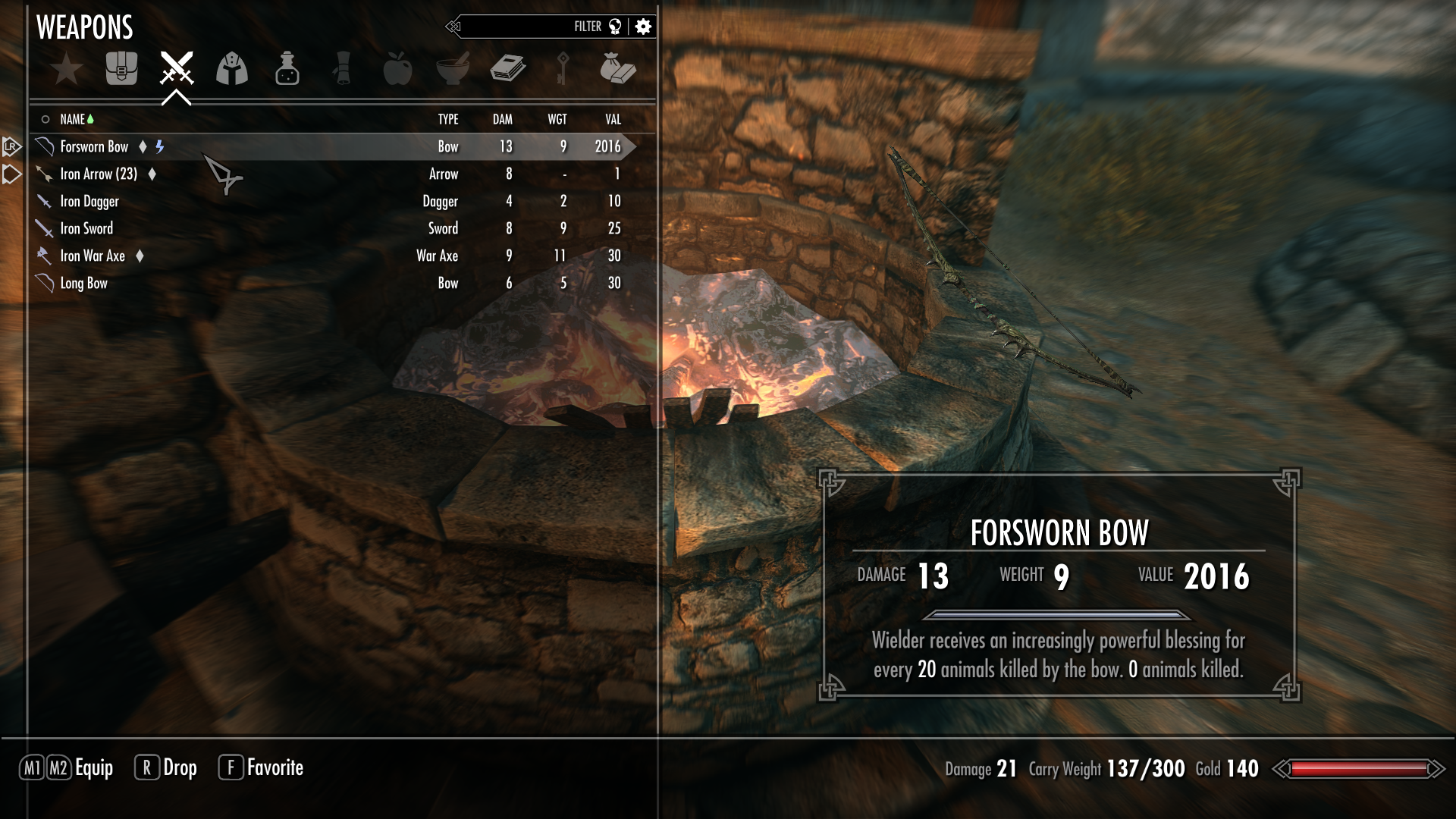 Forsworn Bow of the Stag Prince mod for The Elder Scrolls V: Skyrim Special Edition