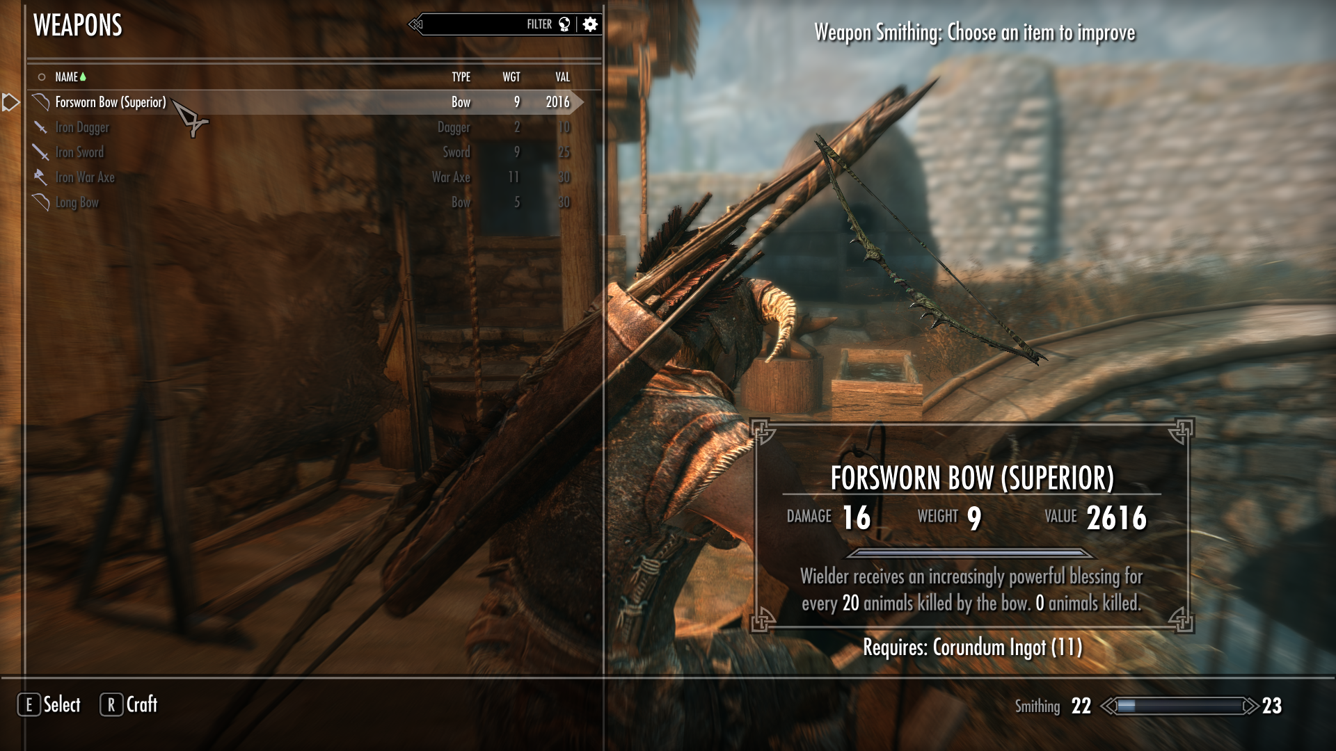 Forsworn Bow of the Stag Prince mod for The Elder Scrolls V: Skyrim Special Edition