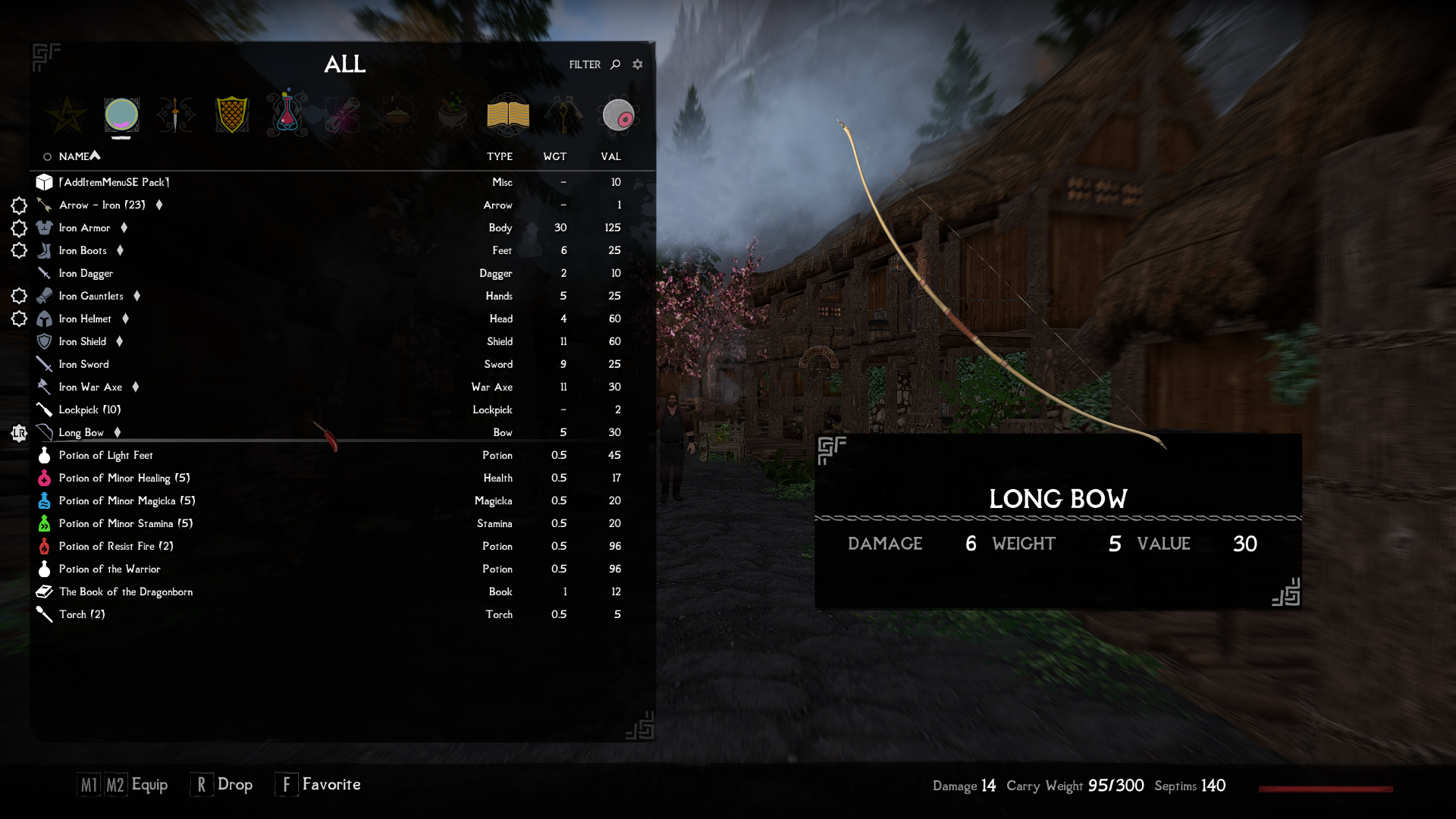 Red Quill Cursor mod for The Elder Scrolls V: Skyrim Special Edition