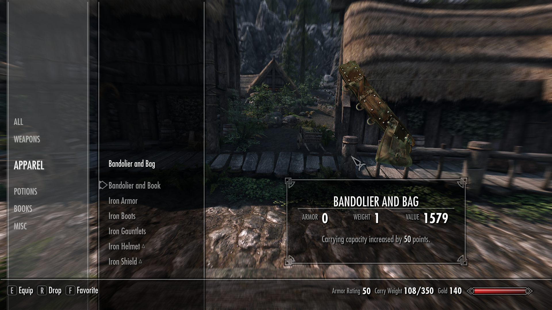 Witcher's Bandolier mod for The Elder Scrolls V: Skyrim Special Edition