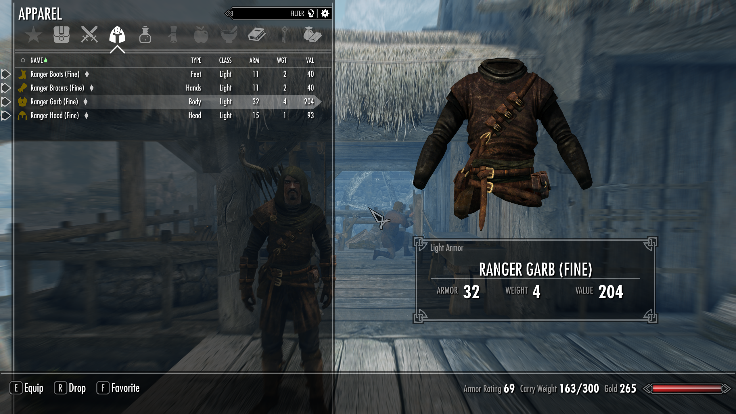 NK Ranger Gear LE mod for Skyrim