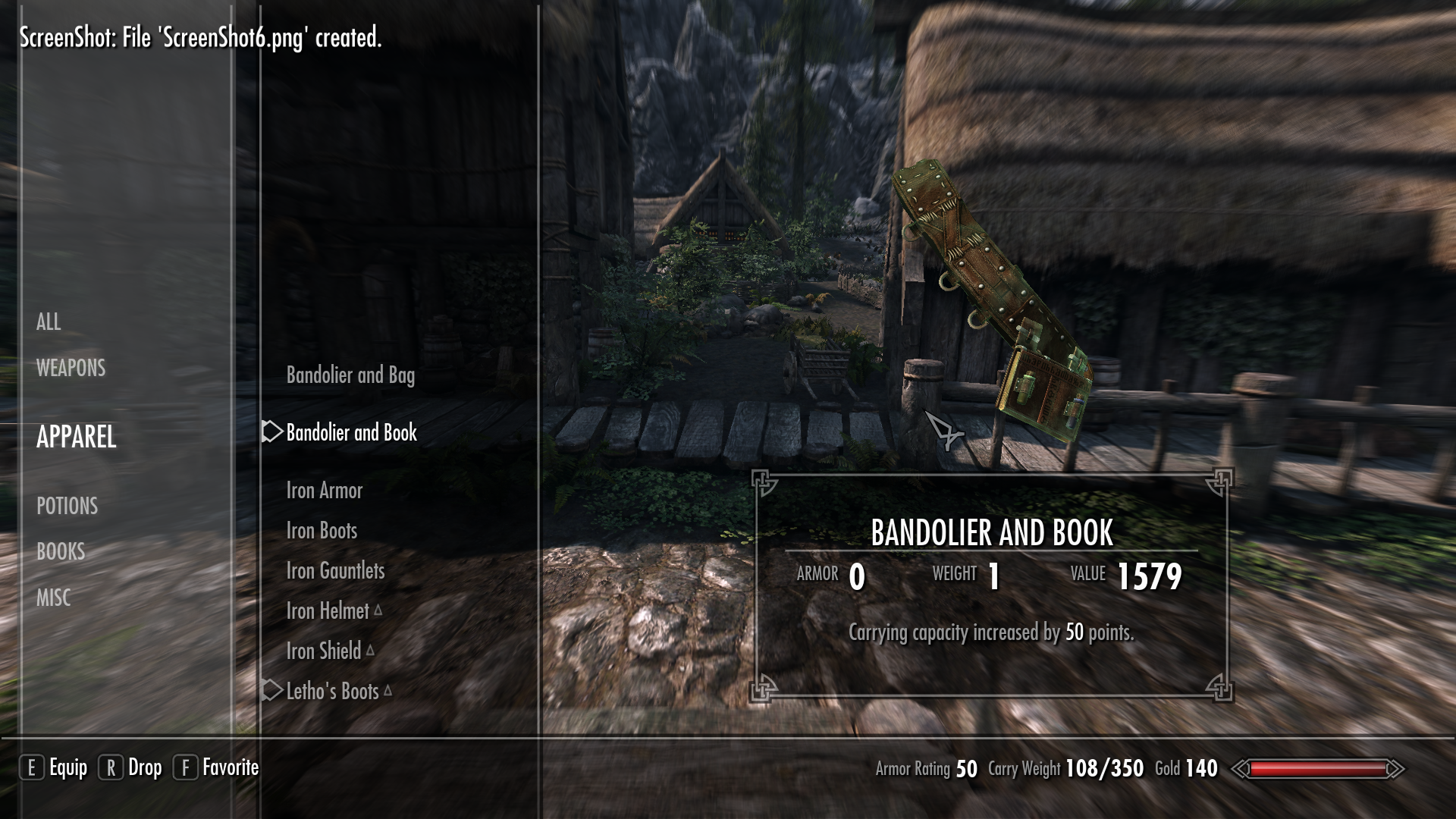 Witcher's Bandolier mod for The Elder Scrolls V: Skyrim Special Edition