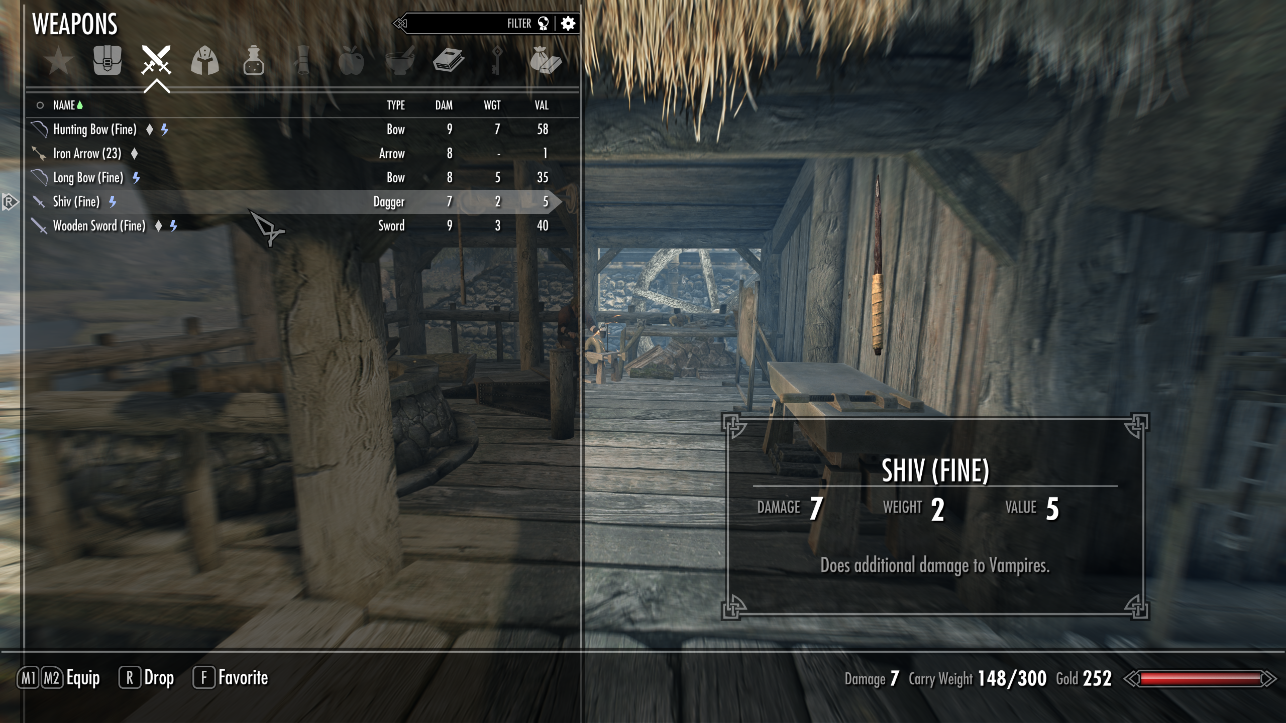 Vampire Killer - Lowly Weapons mod for The Elder Scrolls V: Skyrim Special Edition