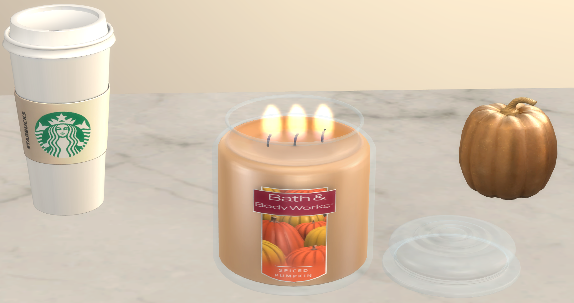 Bath & body works fall candles mod for The Sims 4 