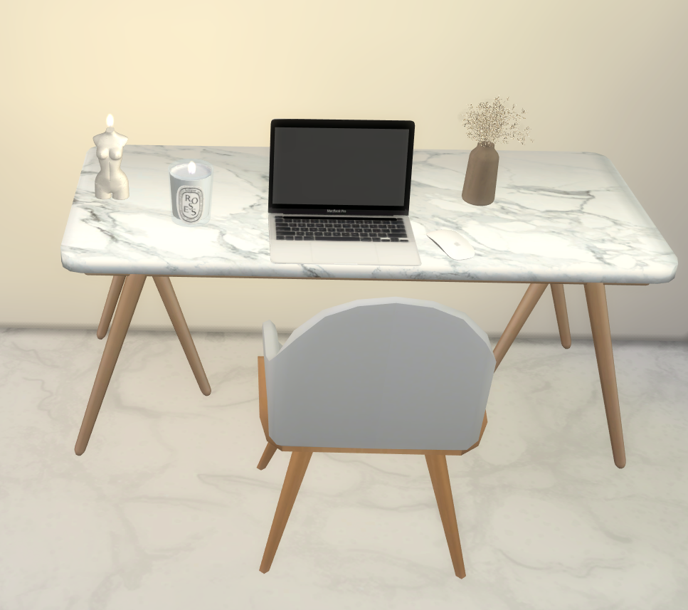 Cozy fall office set mod for The Sims 4 
