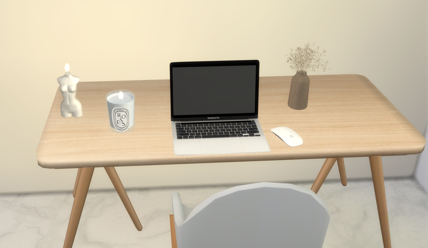 Cozy fall office set mod for The Sims 4 