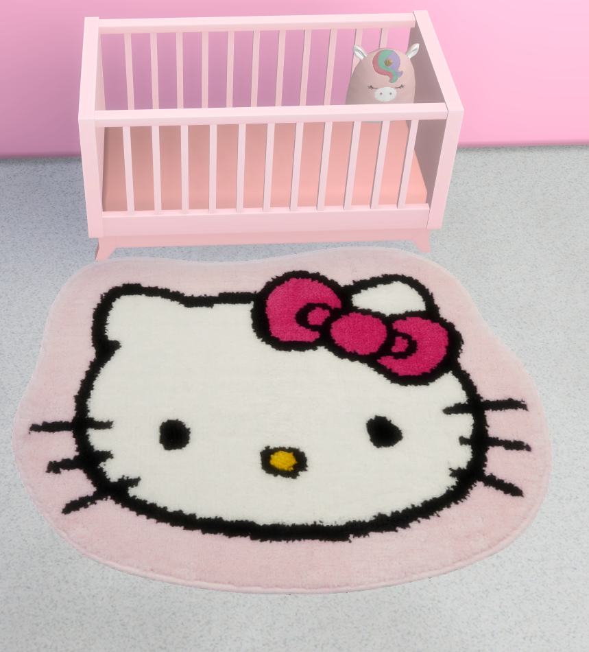 Hello kitty rugs set mod for The Sims 4 