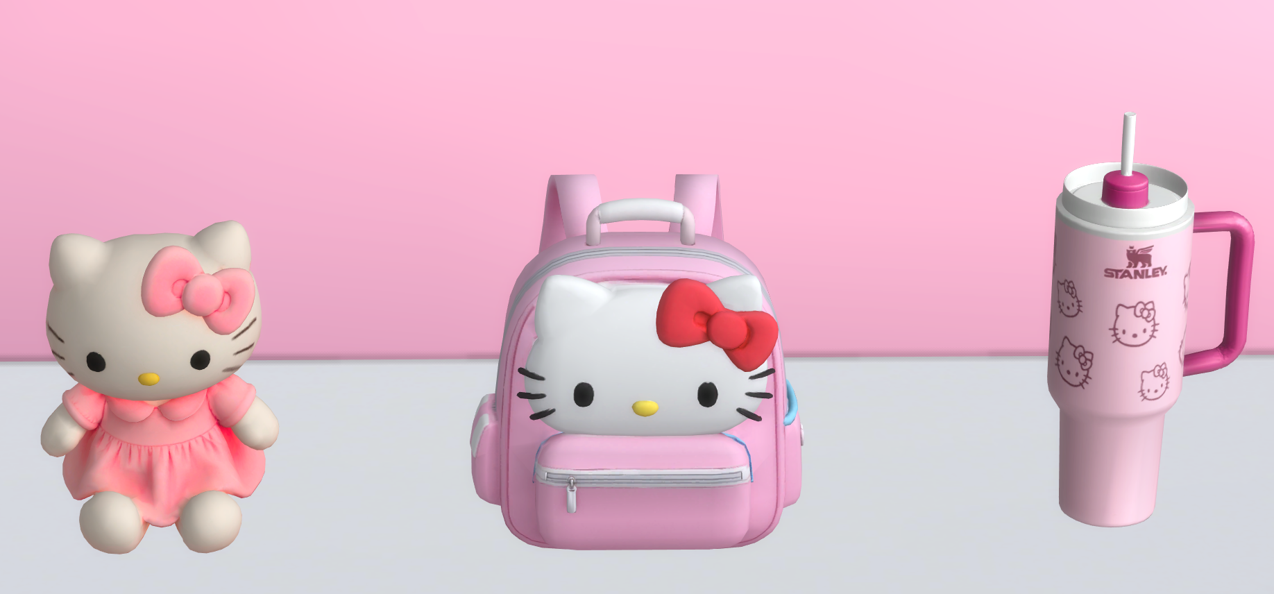 Hello Kitty kids set mod for The Sims 4 
