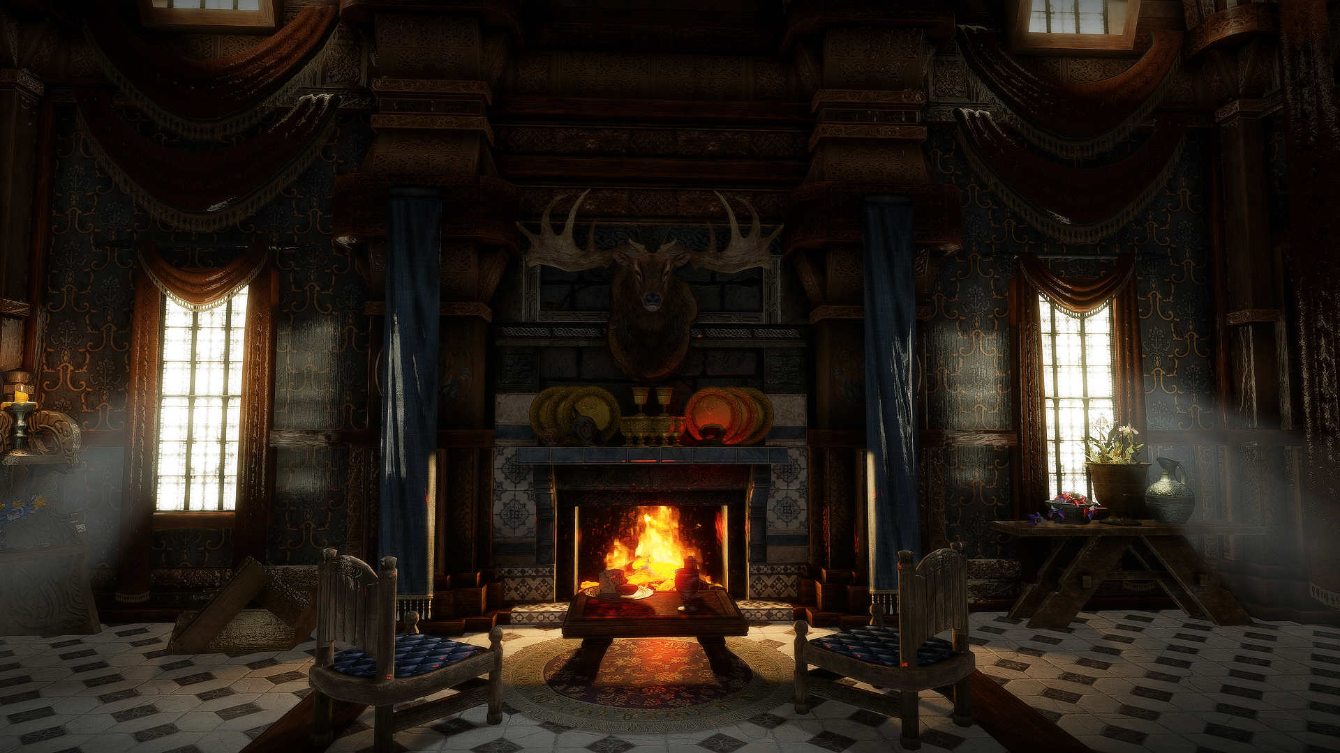 JK's Blue Palace Terrace mod for The Elder Scrolls V: Skyrim Special Edition