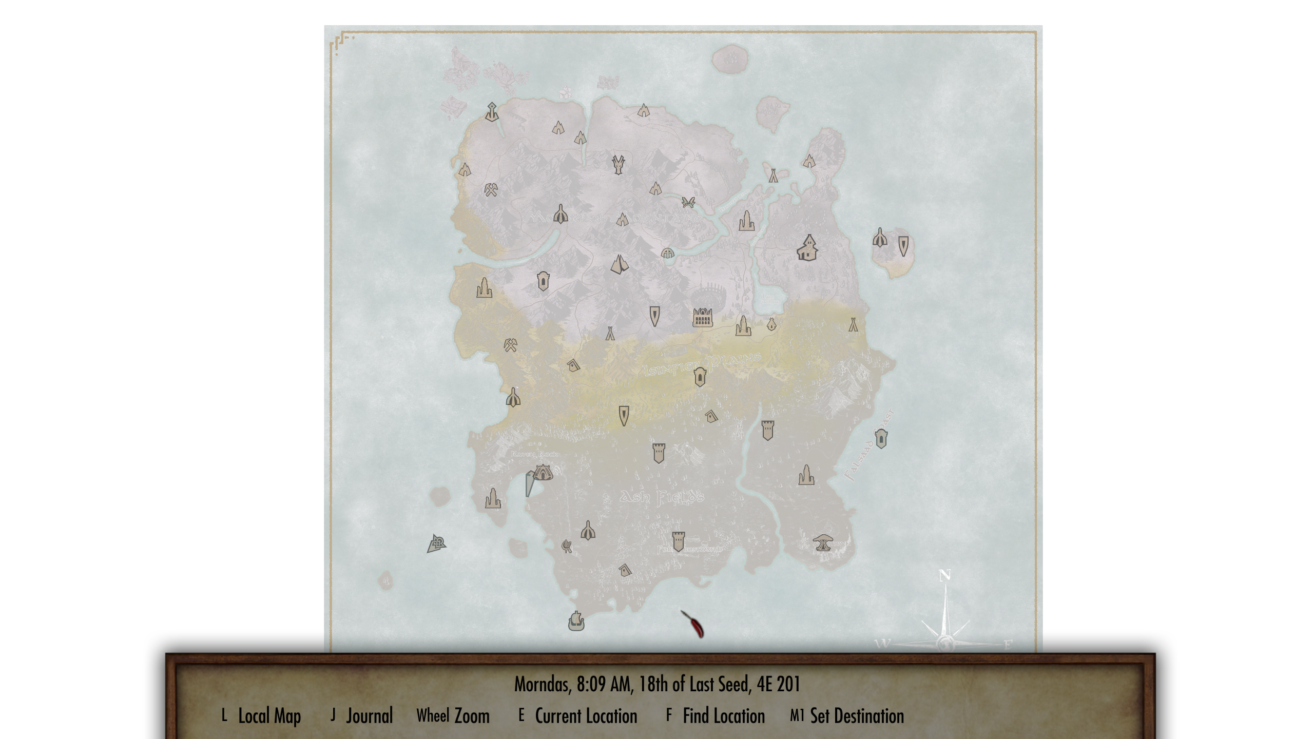 Solstheim Paper Map - Fantasy for FWMF mod for The Elder Scrolls V: Skyrim Special Edition