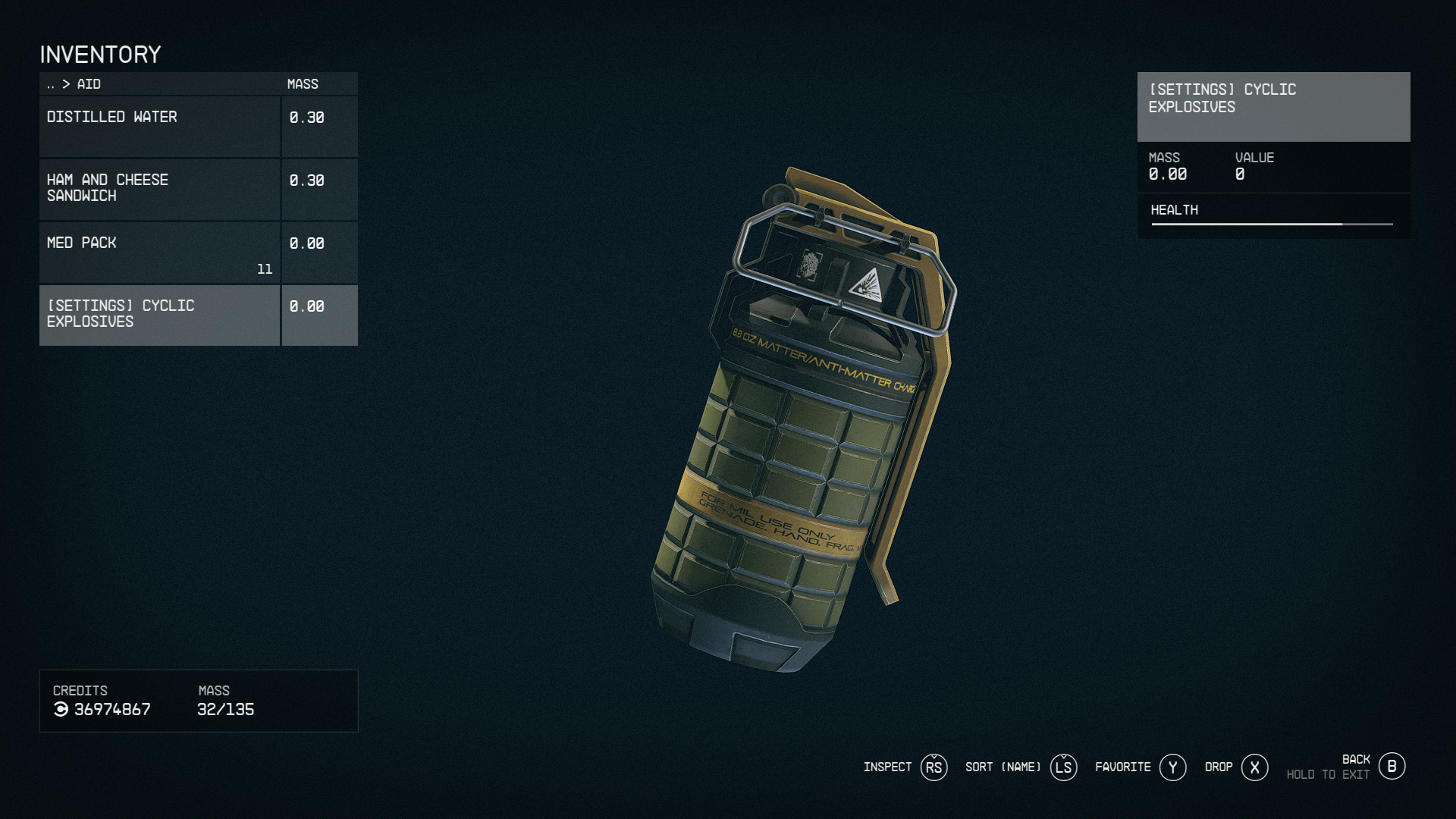 Cyclic Explosives mod for Starfield