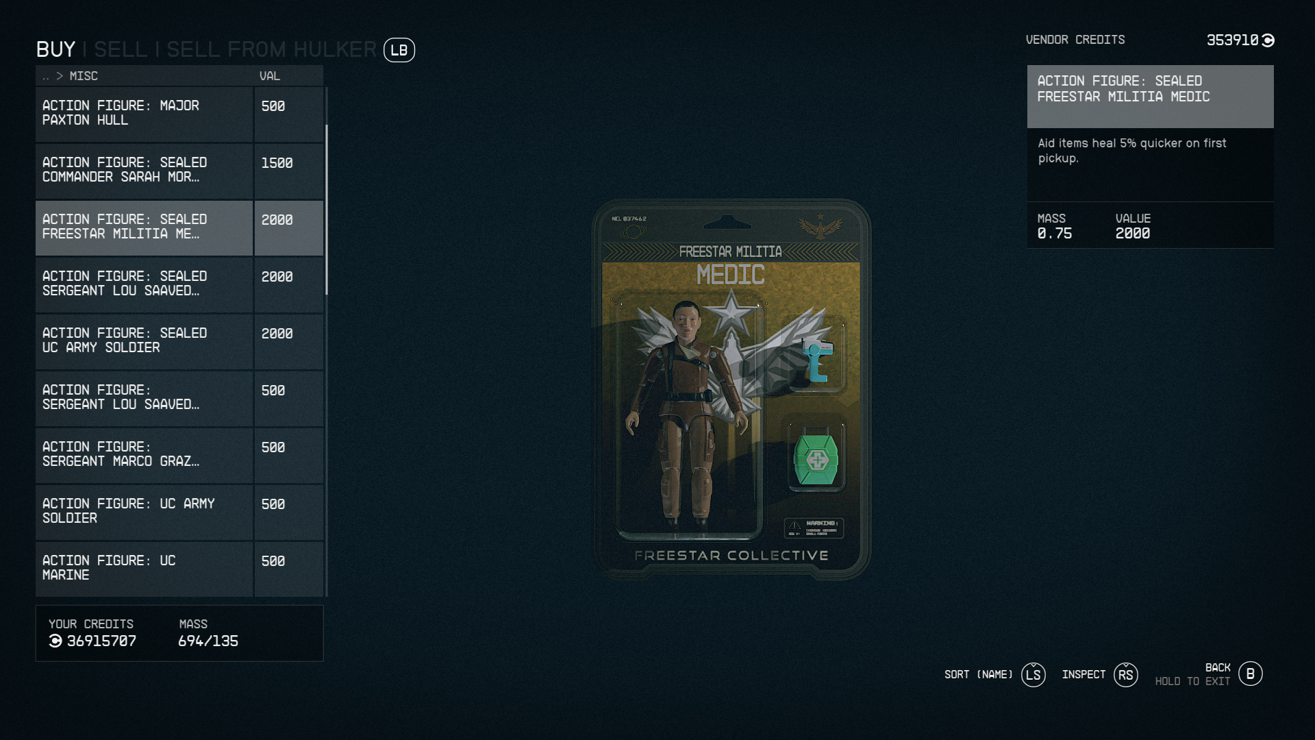 Lucky Larry's Legendary Trading mod for Starfield