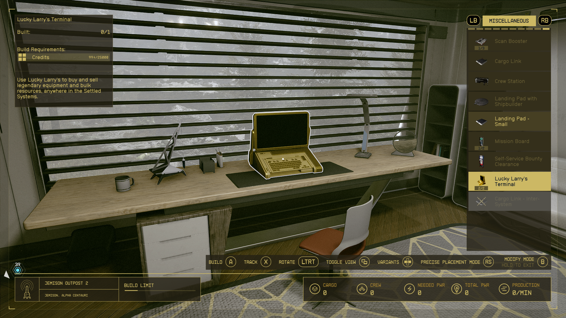 Lucky Larry's Legendary Trading mod for Starfield