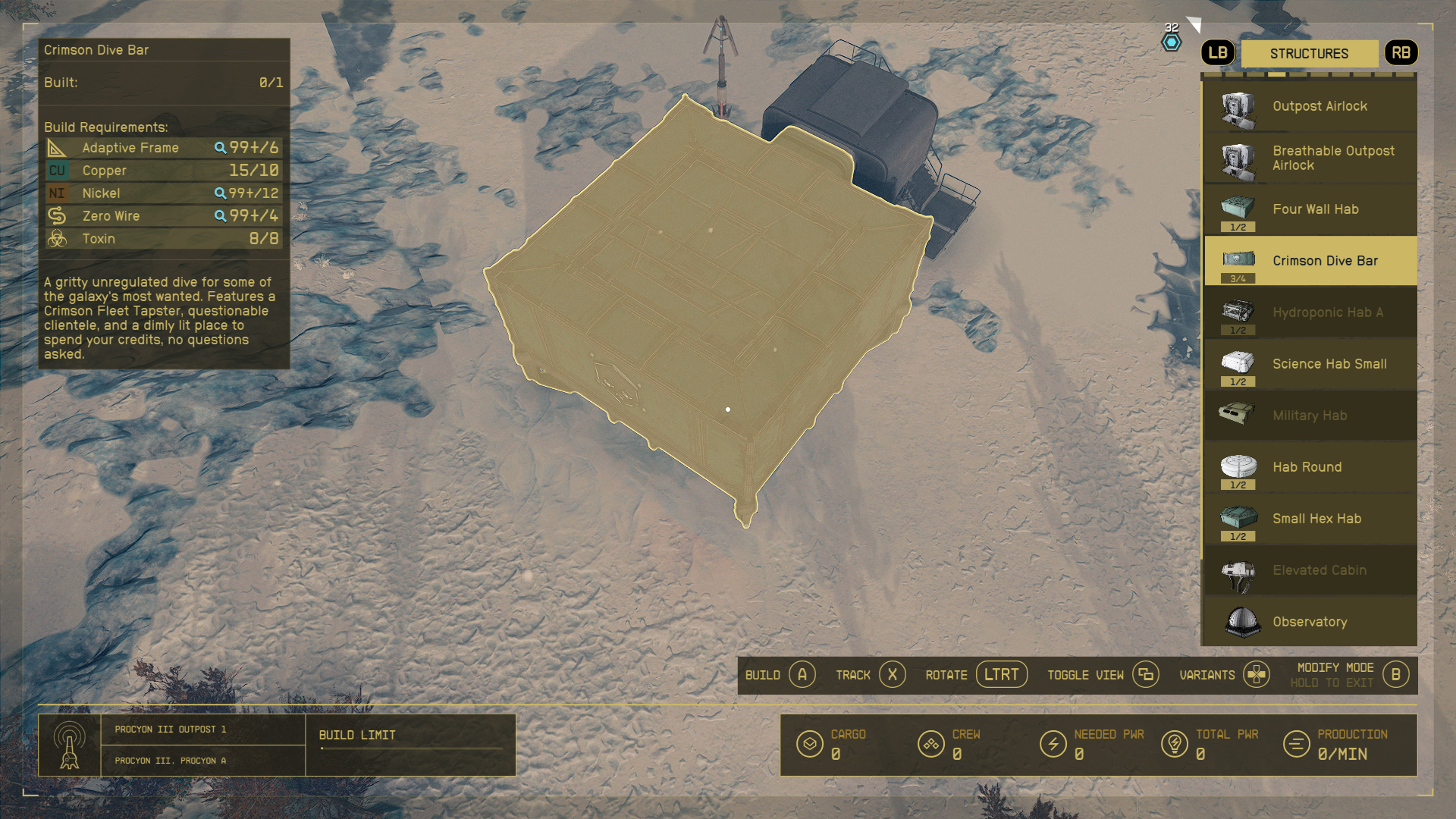 Frontier Cantinas mod for Starfield