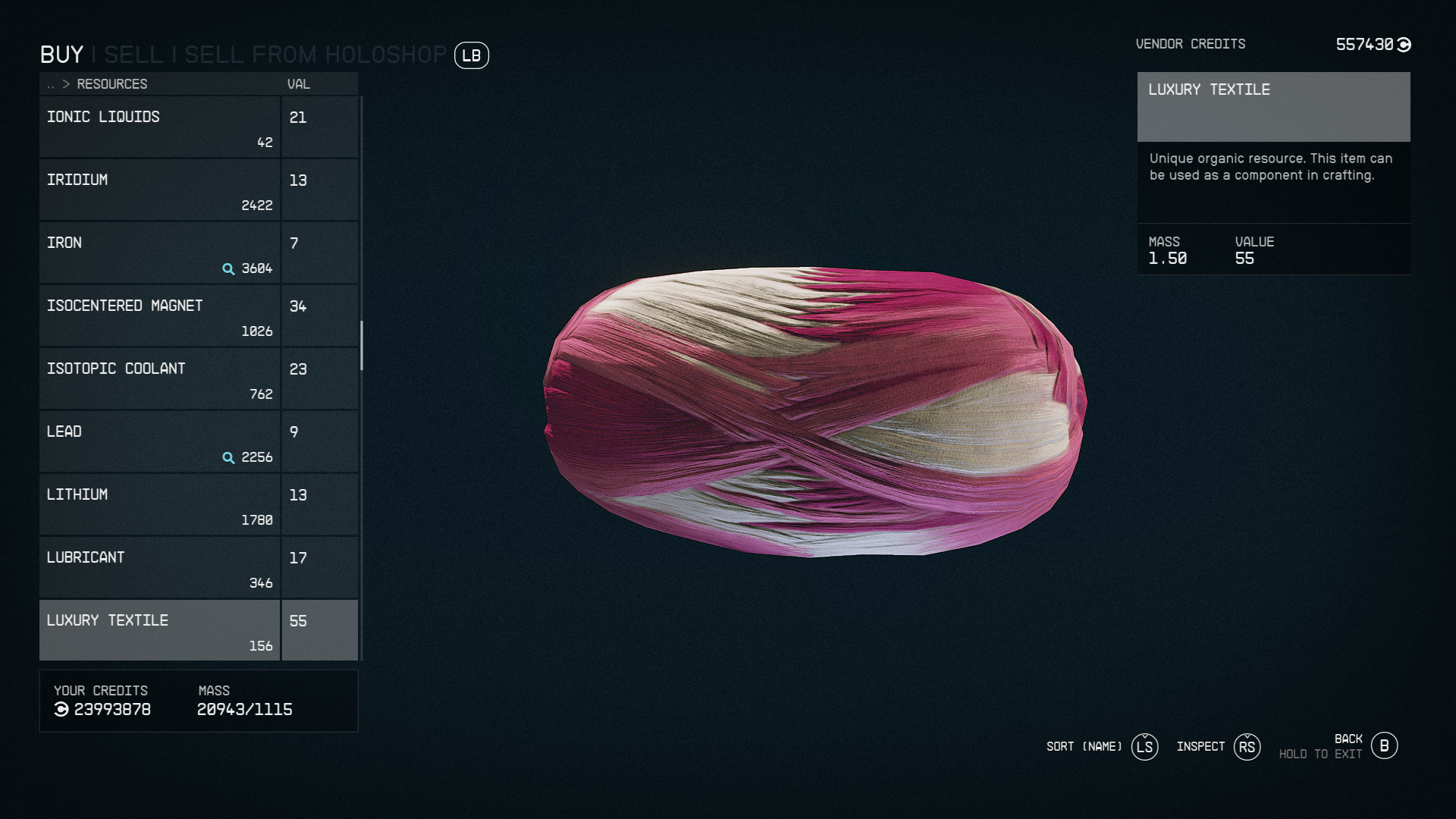 Lucky Larry's Legendary Trading mod for Starfield