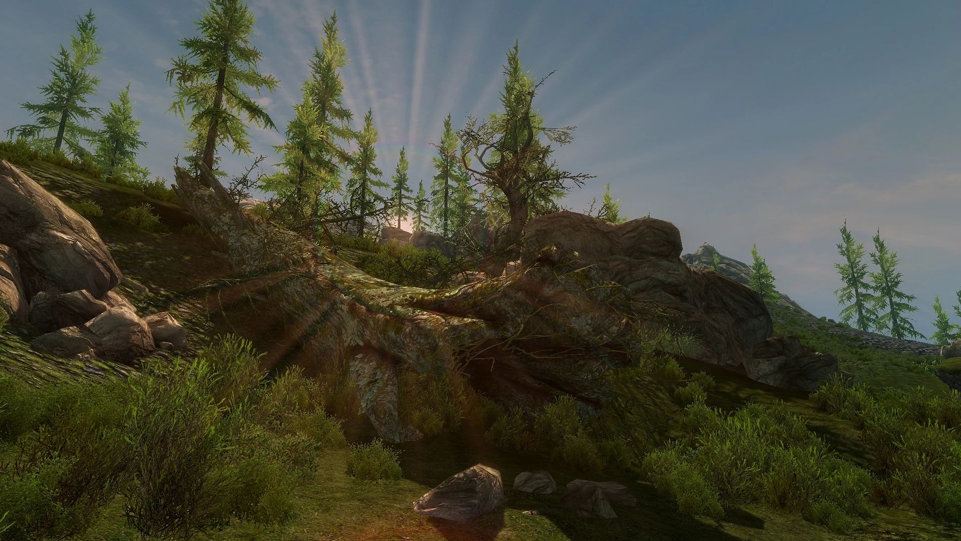 Summer Skies mod for The Elder Scrolls V: Skyrim Special Edition