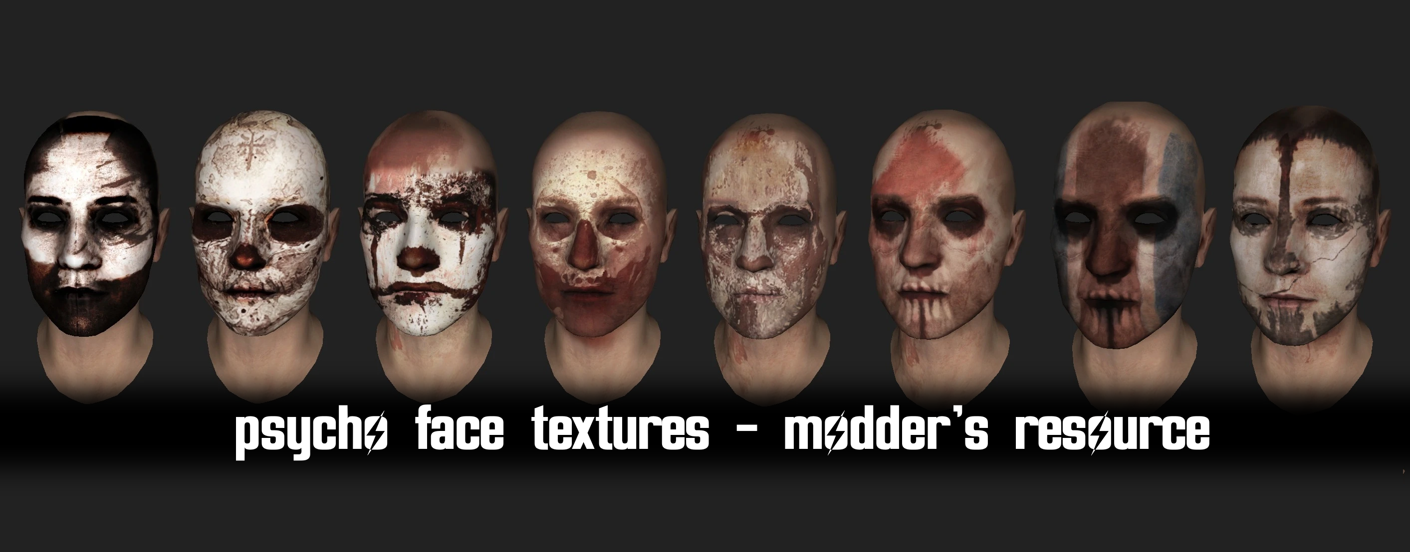 Psycho Face Textures - Modder's Resource mod for Fallout: New Vegas