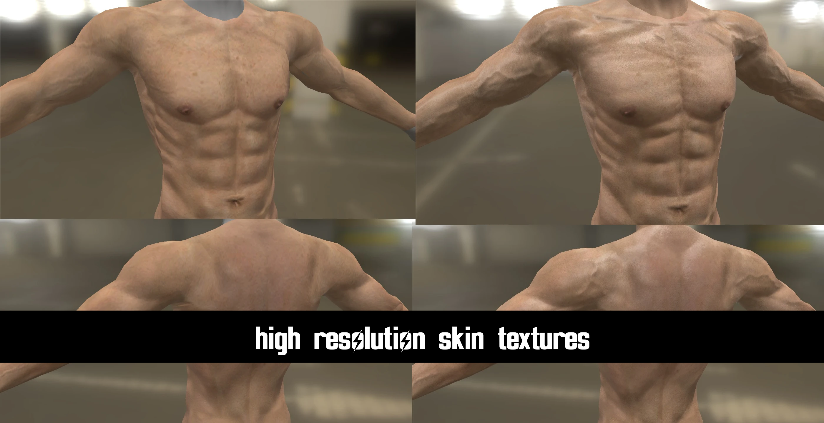 High Resolution Male Body Textures mod for Fallout: New Vegas