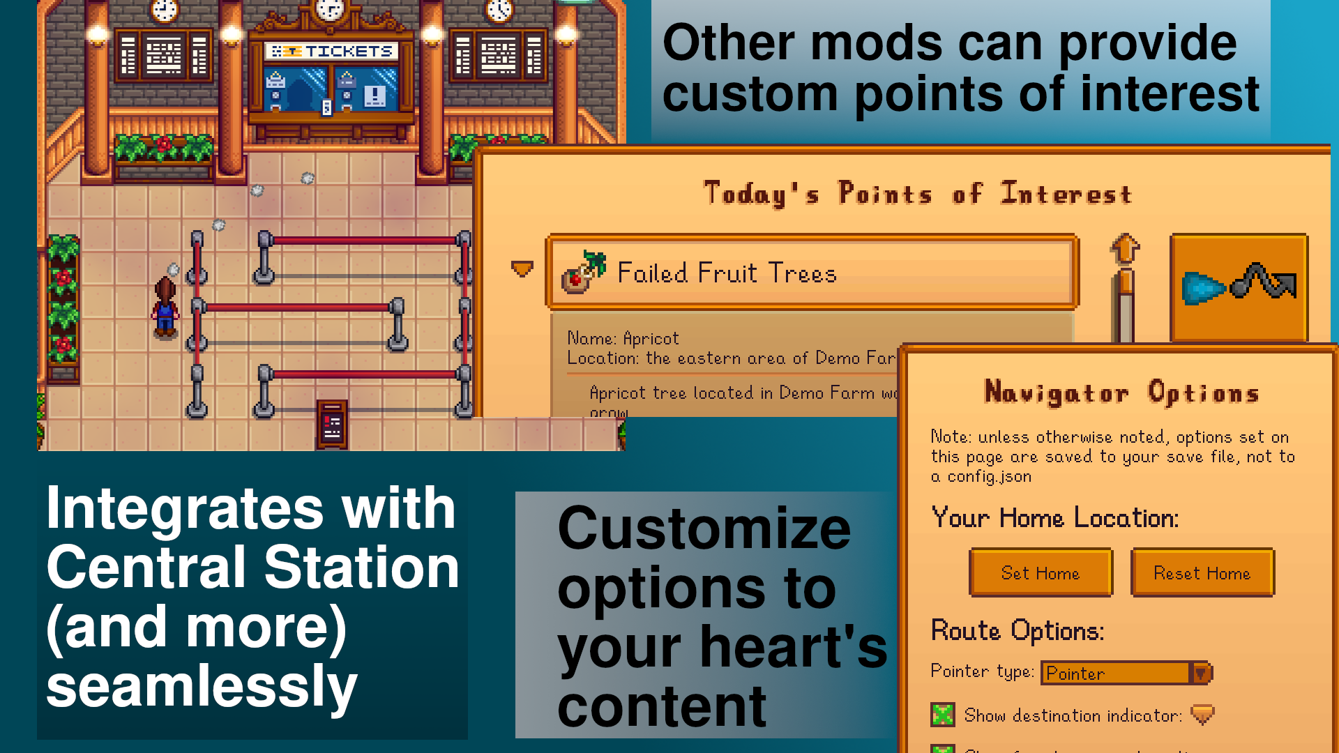 World Navigator mod for Stardew Valley