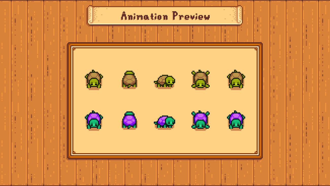 Elle's Cuter Turtles mod for Stardew Valley