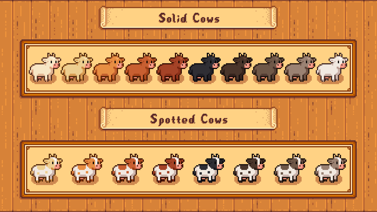 Elle's Cuter Barn Animals mod for Stardew Valley