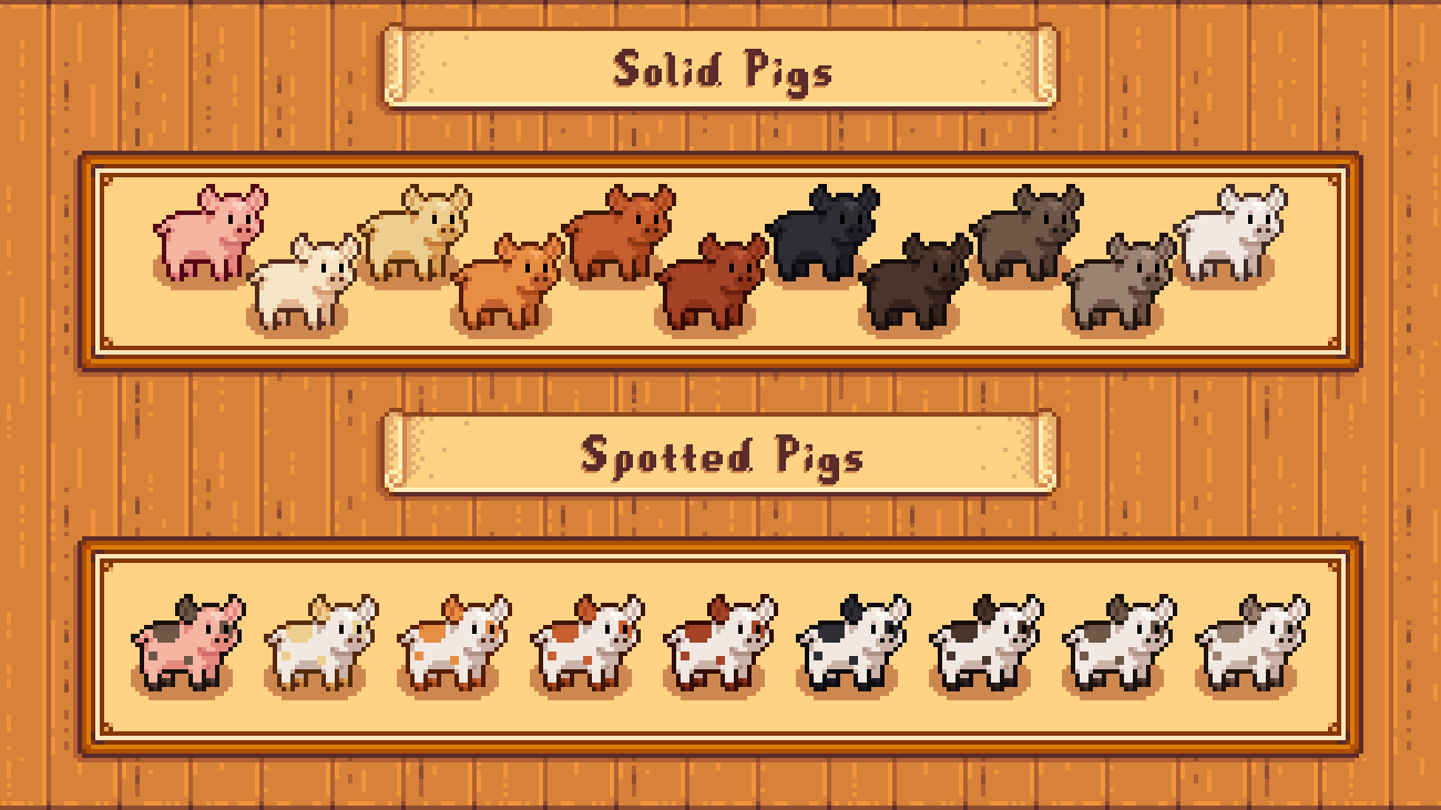 Elle's Cuter Barn Animals mod for Stardew Valley