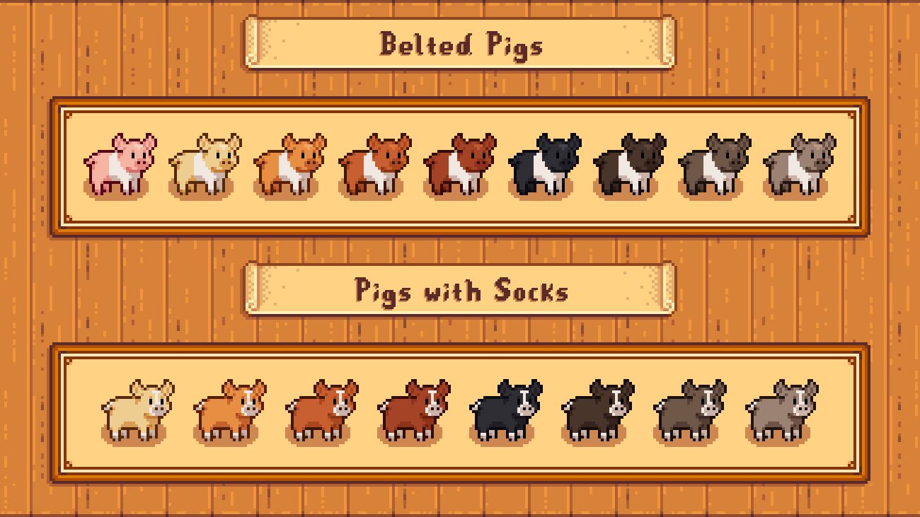 Elle's Cuter Barn Animals mod for Stardew Valley