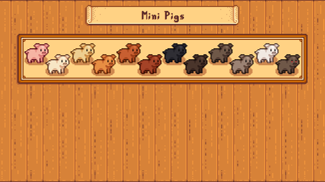Elle's Cuter Barn Animals mod for Stardew Valley