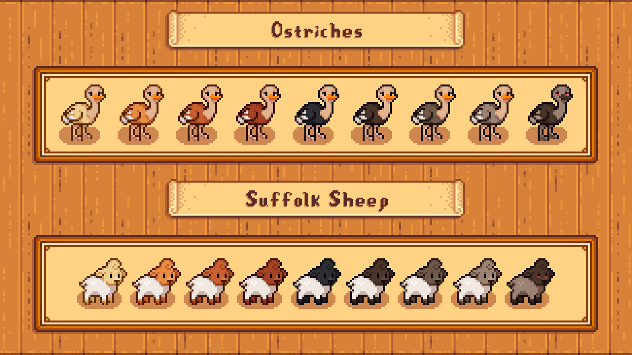 Elle's Cuter Barn Animals mod for Stardew Valley