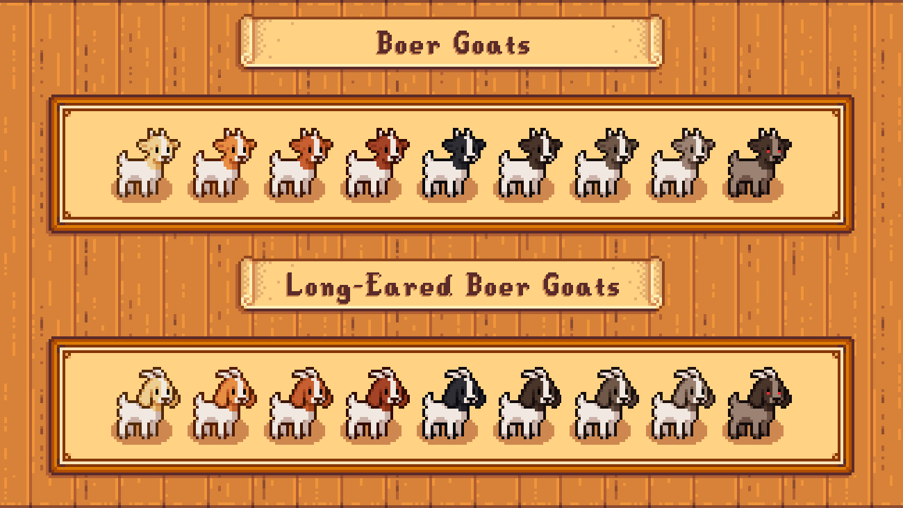 Elle's Cuter Barn Animals mod for Stardew Valley