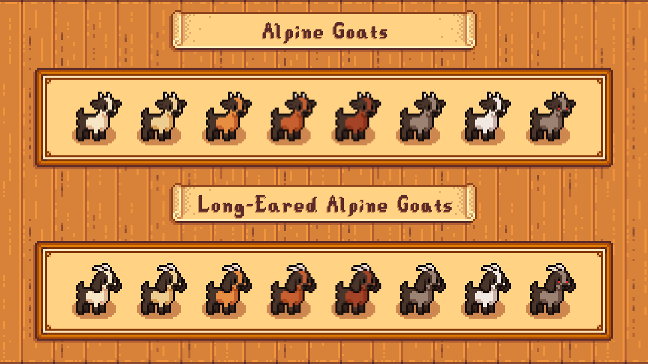 Elle's Cuter Barn Animals mod for Stardew Valley