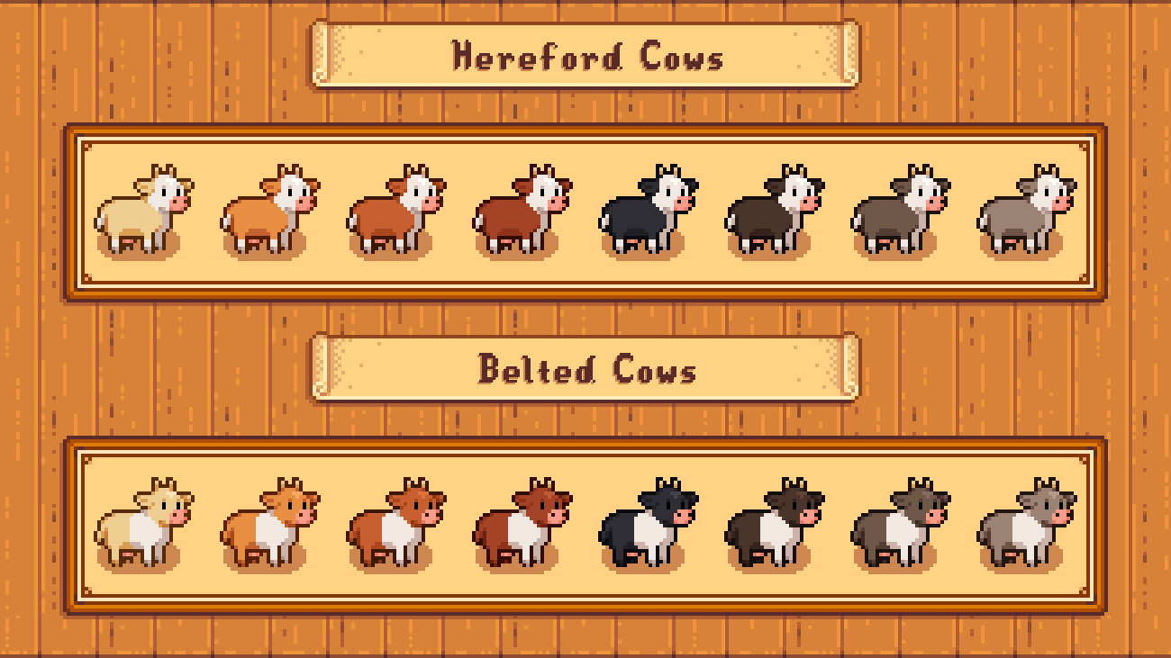 Elle's Cuter Barn Animals mod for Stardew Valley