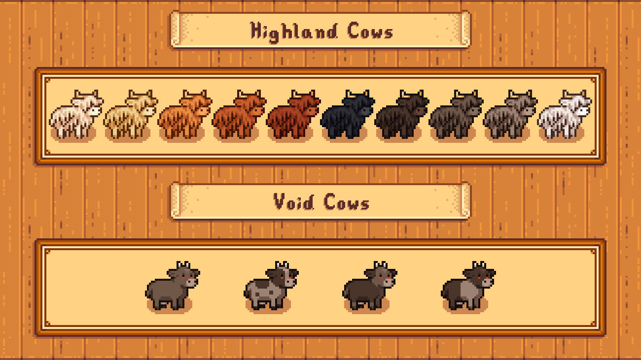 Elle's Cuter Barn Animals mod for Stardew Valley