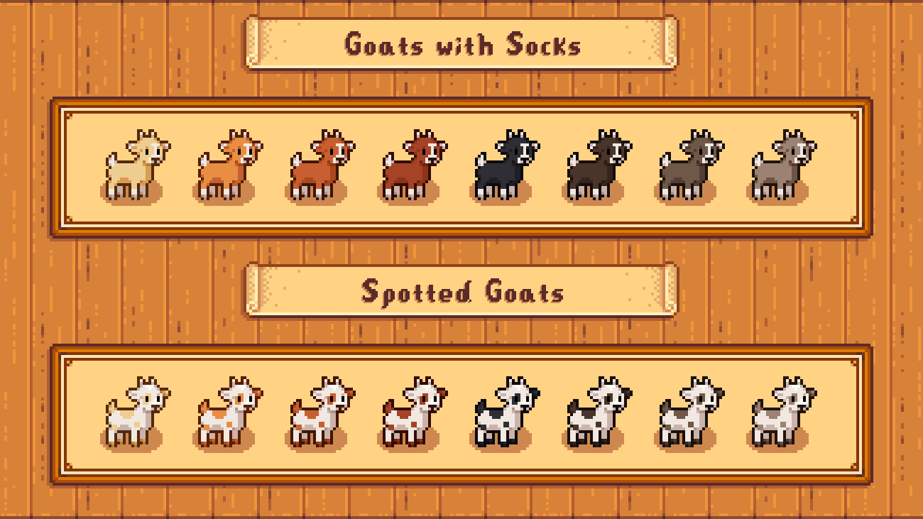 Elle's Cuter Barn Animals mod for Stardew Valley