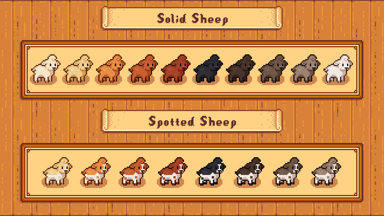Elle's Cuter Barn Animals mod for Stardew Valley