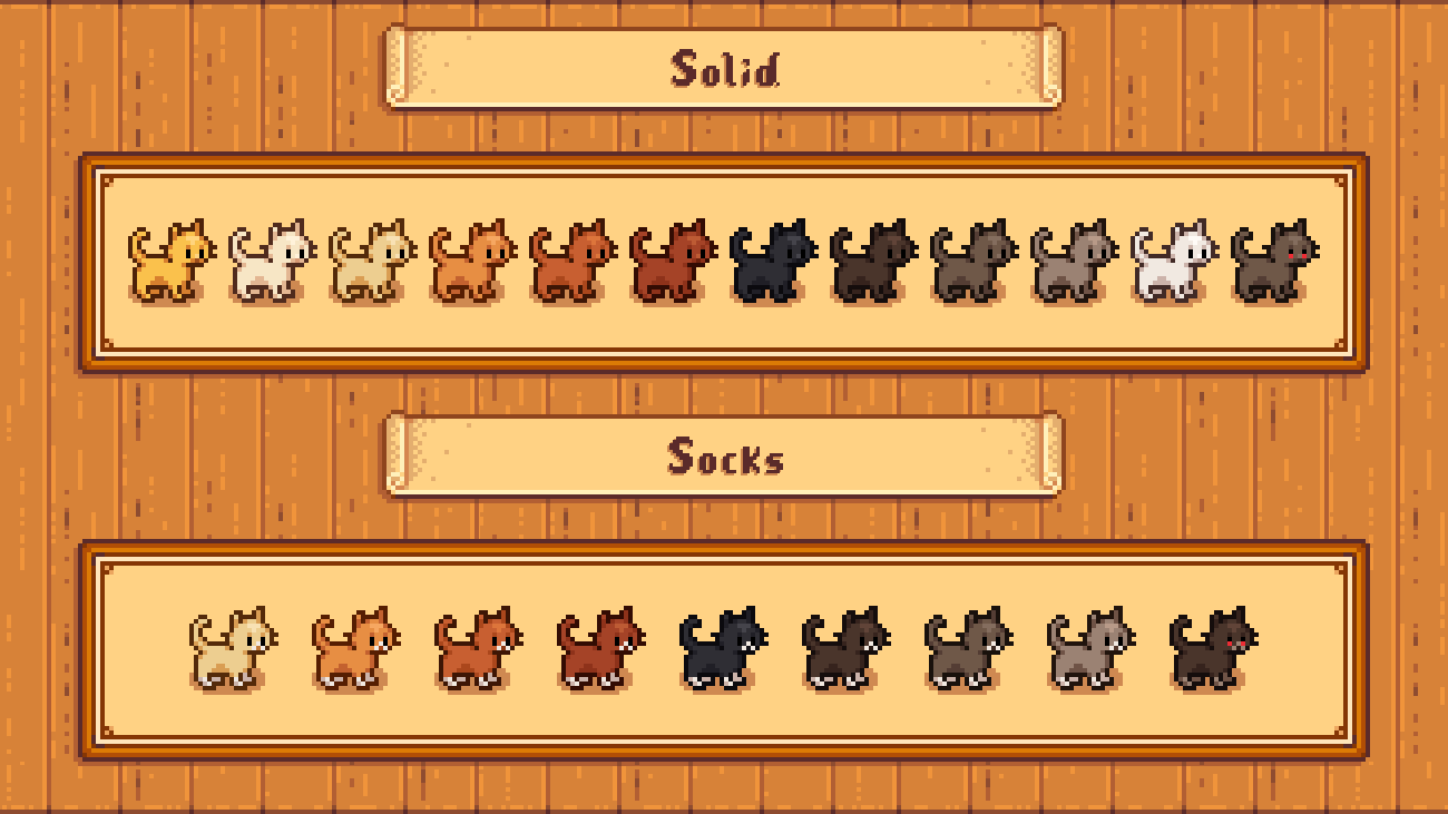 Elle's Cuter Cats mod for Stardew Valley