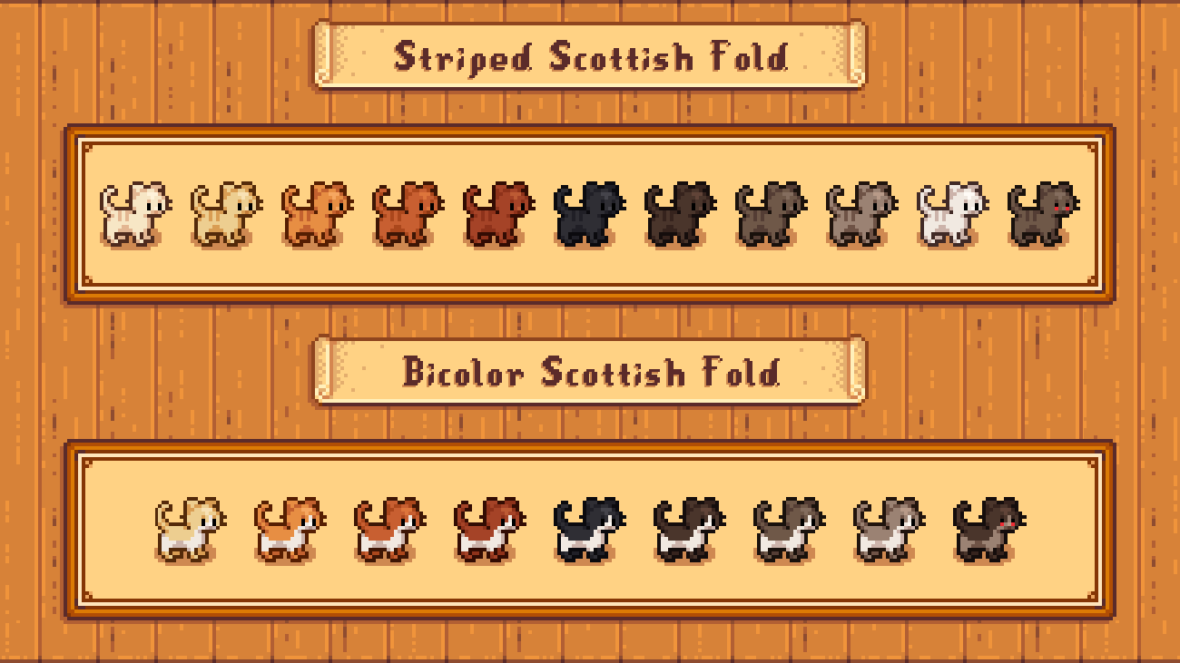 Elle's Cuter Cats mod for Stardew Valley